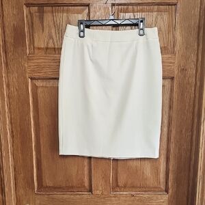 Calvin Klein Cream Knee-Length Pencil Skirt